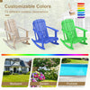 High Fanned Back Acacia Wood Outdoor Rocking Chair