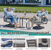 3-Piece Patio Bistro Set with Swivel Glider Chairs and Table