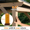 10x12 Cedar Gazebo Gray Weatherproof Sloped Roofing-2
