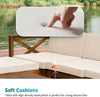 Acacia Wood 5-Piece Outdoor Patio Set with Cushions