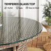 31.5" Outdoor Round Patio Table With Umbrella Hole
