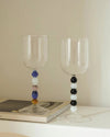 Set of 2 Pcs Gemstone Bordeaux Wine Glasses Set ( $24.9 each ) -