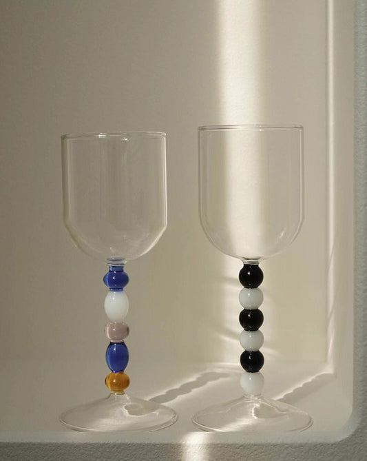 Set of 2 Pcs Gemstone Bordeaux Wine Glasses Set ( $24.9 each ) -