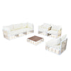 Modern Metal Patio Sectional — 7 Piece