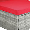 Rattan Chaise Lounge Set of 2 with Side Table