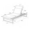 Outdoor Chaise Lounge Set — Acacia Wood, Dark Gray Cushions (Set of 2)