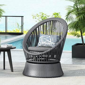 Luna Round Wicker Lounge Chair
