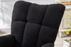 Teddy Fabric Wingback Glider Rocker with Side Pocket, Dark Navy