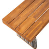 3-Piece Acacia Wood Outdoor Dining Set with Handwoven Rattan Legs