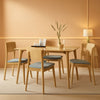 Oak Finish 47" Dining Table with Solid Rubber Wood Legs