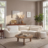Curved 3-Piece Sectional Sofa with Chaise, Right-Hand Facing