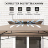 8 x 5 ft Double-Tier Grill Gazebo with Adjustable Awning