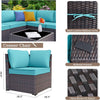 Rattan Patio Furniture Set With Fire Pit Table