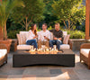 56" Rectangular Concrete Propane Fire Pit Table – Dark Grey