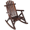 Fir Wood Porch Rocking Chair in Brown