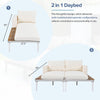 Modern Metal Daybed with Wood Accents