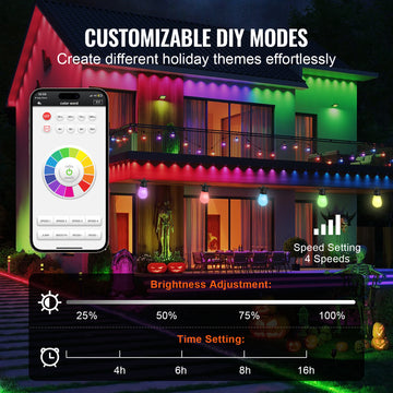 Rgb Outdoor String Lights