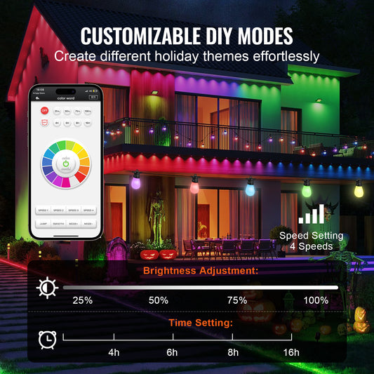 Rgb Outdoor String Lights