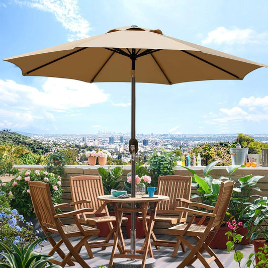 9ft Outdoor Patio Umbrella — Push Button Tilt