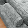Modern Boucle L-Shaped Sectional Sofa with Two Moveable Ottomans,