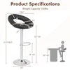 Adjustable Swivel Bar Stools with Hollow Back, Set of 2