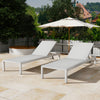 Aluminum Adjustable Outdoor Chaise Lounge, Set of 2