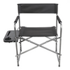 Folding Director Chair with Side Table, Black