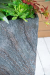 Large Gray Cement Indoor & Outdoor Planter, 9.4 × 18.1 in