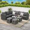 All-Weather Wicker Patio Set — 6 Piece
