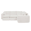 Modern Boucle L-Shaped Sectional Sofa with Two Moveable Ottomans,