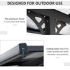 12' x 10' Aluminum Hardtop Pergola with Polycarbonate Roof, Gray