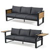 Aluminum Frame 4-Piece Outdoor Patio Conversation Set with Sofa