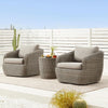 Outdoor Rattan Bistro Set With Comfortable Removable Cushions-0