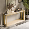 60' Rectangular Solid Wood Veneer Console Table, Wide Sofa Table,