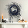 NNETM Halloween Wreath Crow & Dark Blue Roses-1