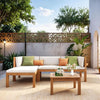 Acacia Wood Outdoor Sectional Sofa Set with Cushions
