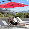 10 ft Offset Hanging Patio Umbrella with Base Stand