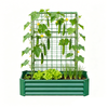 2-in-1 Raised Garden Bed with Arched Trellis, 4x2 ft
