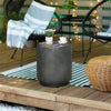 Concrete-Look Side Table, Dark Gray