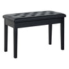 Tufted Storage Bench with Faux Leather Seat