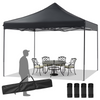 10x10 Pop-Up Canopy Tent with Slant Legs, Grey