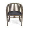 Acacia Wood Outdoor Dining Chairs with Water-Resistant Cushions