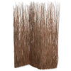 63" x 84" Willow Adirondack 3-Panel Folding Screen, Brown
