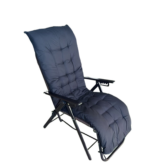 Lounge Chair with Cushion Foldable Outdoor-0