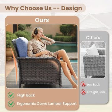 Stylish Outdoor Wicker Furniture Set with Comfortable Seating