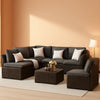 7-Piece Outdoor Wicker Sectional Patio Set with Waterproof Cover