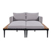 Modern Metal Daybed with Wood Accents