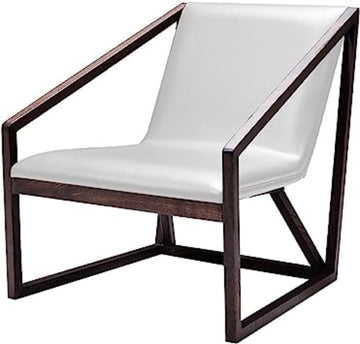 29-Inch Grey Eco Leather Lounge Chair with Metal Frame