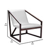 29-Inch Grey Eco Leather Lounge Chair with Metal Frame