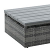 5-Piece PE Wicker Patio Set with Wood-Top Coffee Table